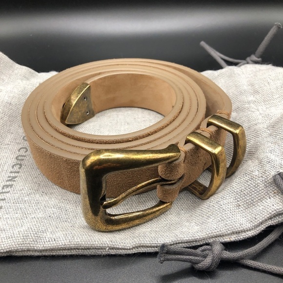 Brunello Cucinelli Light Tan Suede Belt - Picture 2 of 4